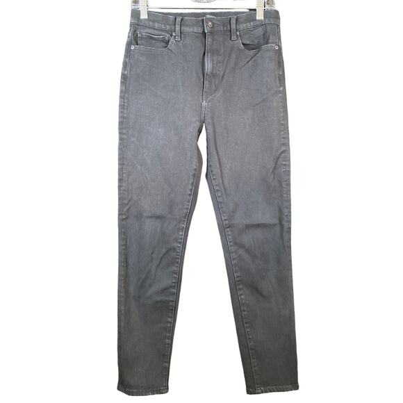 Uniqlo Womens Jeans Black Denim High Rise Ankle Cotton Polyester Blend Stretch 4 - Picture 1 of 13